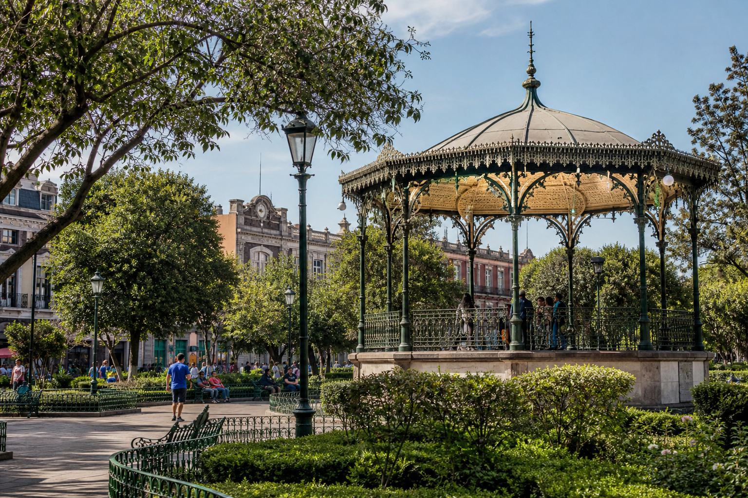 Kiosco Morisco en la Alameda de Santa María la Ribera, colonia histórica de la Ciudad de México