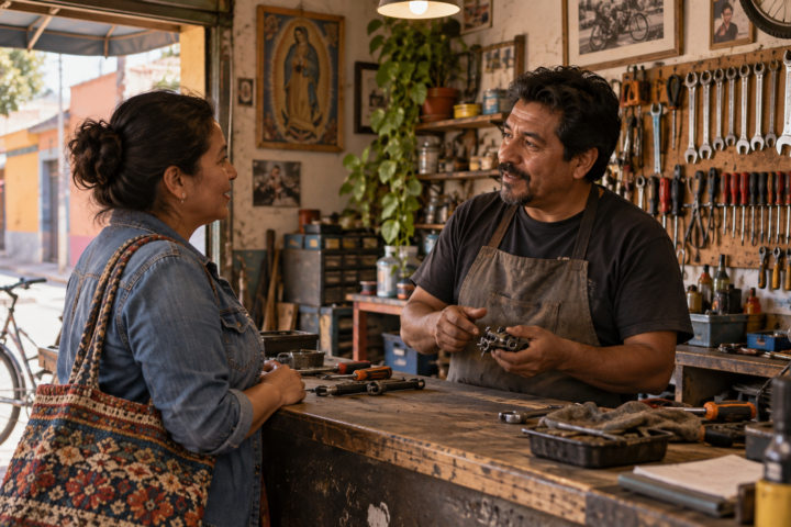 Servicios de barrio con potencial de crecimiento. Imagen editorial.