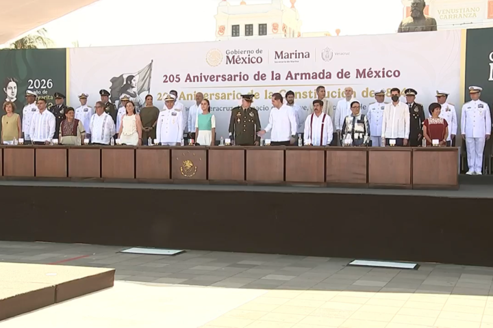 Imagen proporcionada para la nota sobre la conmemoración de la Armada de México en Veracruz.